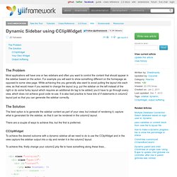 Dynamic Sidebar using CClipWidget