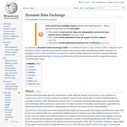 Dynamic Data Exchange