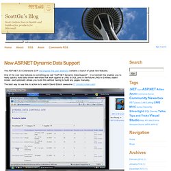 New ASP.NET Dynamic Data Support