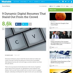 9 Dynamic Digital Resumes That Stand Out From the Crowd