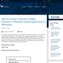 How to Create a Dynamic Modal Directive in Minutes using Angular and UI Bootstrap