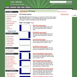 Dynamic Drive CSS Layouts- CSS Frames