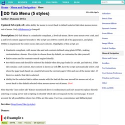 Dynamic Drive DHTML Scripts -DD Tab Menu (5 styles)