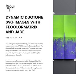 Dynamic duotone SVG images with feColorMatrix and Jade