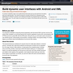 Build dynamic user interfaces with Android and XML