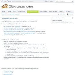 Dynamic Language Runtime - Documentation