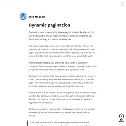 Dynamic pagination