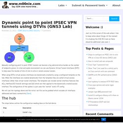 Dynamic point to point IPSEC VPN tunnels using DTVIs (GNS3 Lab)