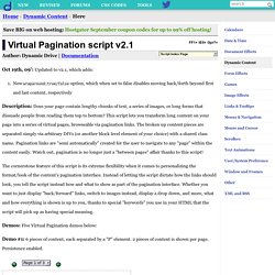 Virtual Pagination script
