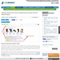 How to Create Dynamic Search ads ?