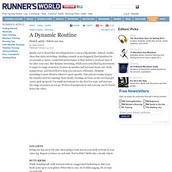 A Dynamic Stretching Routine at Runner