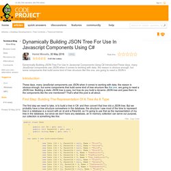 Dynamically Building JSON Tree For Use In Javascript Components Using C#