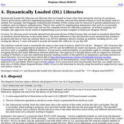 Dynamically Loaded (DL) Libraries