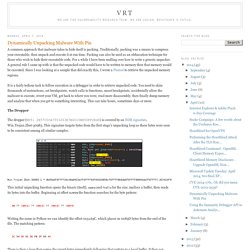 Dynamically Unpacking Malware With Pin