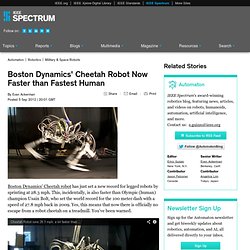 Boston Dynamics' Cheetah Robot Now Faster than Fastest Human