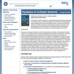Dynamics of Complex Systems