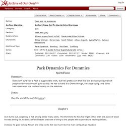 Pack Dynamics For Dummies - Chapter 1 - SpiritsFlame