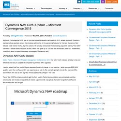 Dynamics NAV Corfu Update - Microsoft Convergence 2015