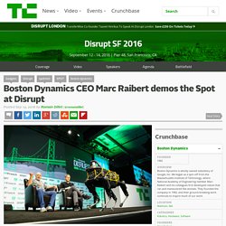Boston Dynamics CEO Marc Raibert demos the Spot at Disrupt