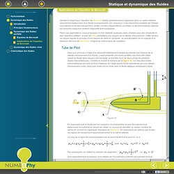 Statique et dynamique des fluides - Applications de l'équation de Bernoulli