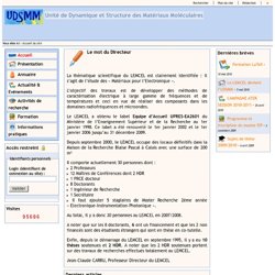 Unité de Dynamique et Structure des Matériaux Moléculaires - Accueil