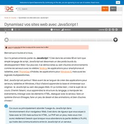Dynamisez vos sites web avec Javascript !