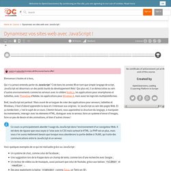 Dynamisez vos sites web avec Javascript ! - Javascript