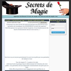 -dynamo explication magie - www.secrets-de-magie.com