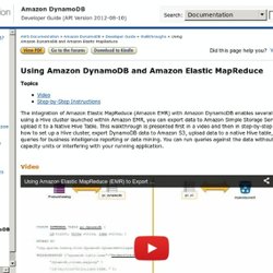 Using Amazon DynamoDB and Amazon Elastic MapReduce