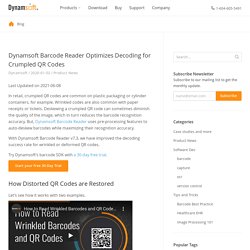 Dynamsoft Barcode Reader Optimizes Decoding for Crumpled QR Codes