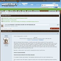 [MOD-DEV] dynCraft - CS Mods on SMP! (Client/Server mod) - Minecraft Forums