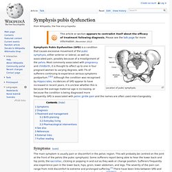 Symphysis pubis dysfunction