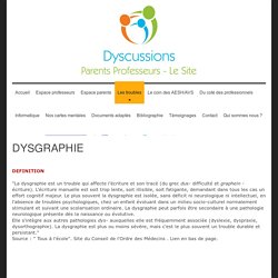 Dysgraphie
