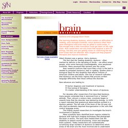 Dyslexia and Language Brain Areas