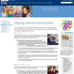 Helping dyslexic children – Crick Software dyslexia products