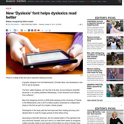 New ‘Dyslexie’ font helps dyslexics read better 