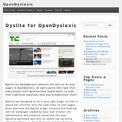 Dyslite for OpenDyslexic