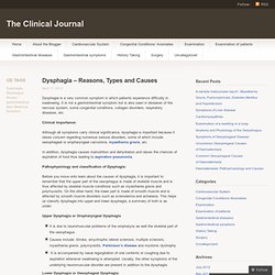 Dysphagia – Reasons, Types and Causes « The Clinical Journal