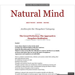 Dzogchen « Natural Mind