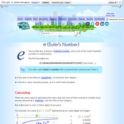 e - Euler's number