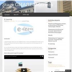 E-Learning « Stage GHARBI Meriem