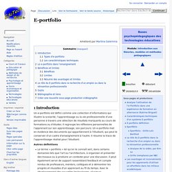 Wiki : E-portfolio