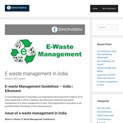 e-waste management in india