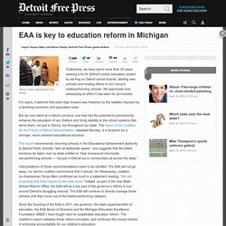 EAA is key to education reform in Michigan