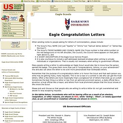 Eagle Congratulation Letters