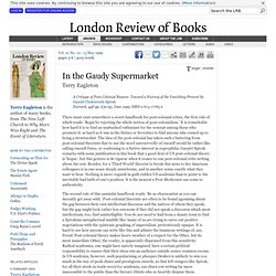 Terry Eagleton reviews ‘A Critique of Post-Colonial Reason’ by Gayatri Chakravorty Spivak · LRB 13 May 1999