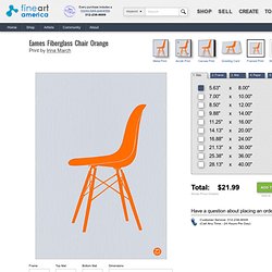 Eames Fiberglass Chair Orange Print By Irina March