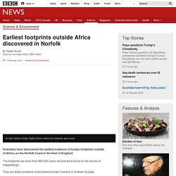 Earliest footprints outside Africa discovered in Norfolk