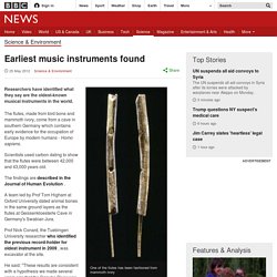Earliest music instruments found