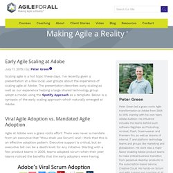 Early Agile Scaling at Adobe - Agile For All